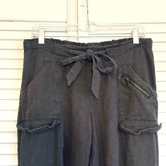 Maurices Linen Blend Gray Cargo Pants Size 11/12 - Picture 2 of 7